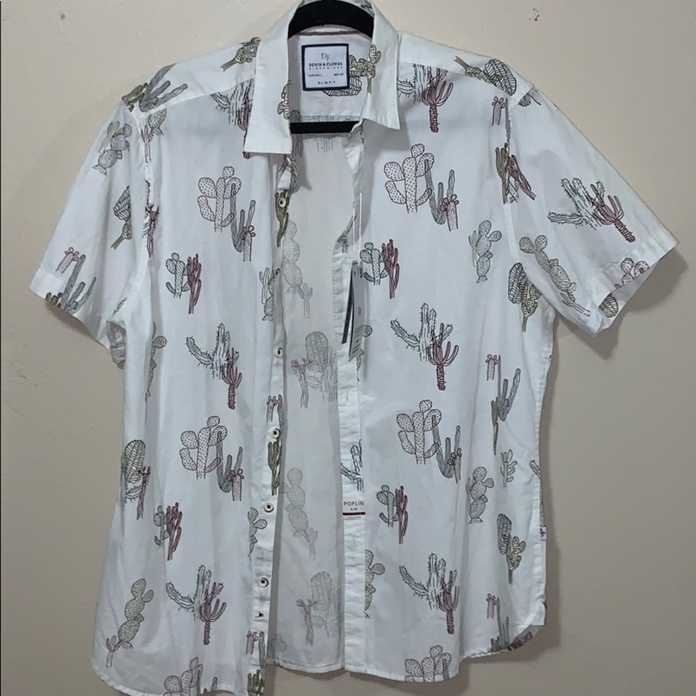 Denim and flower shirt